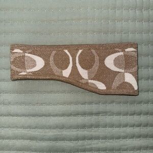 Coach Shimmery Gold/White headband O/S